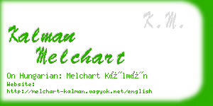 kalman melchart business card